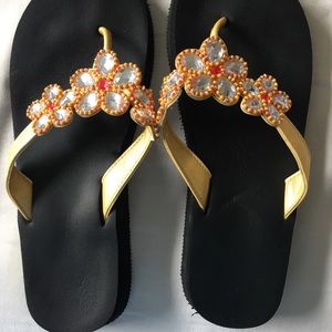 Yellow Flip Flops Size 9